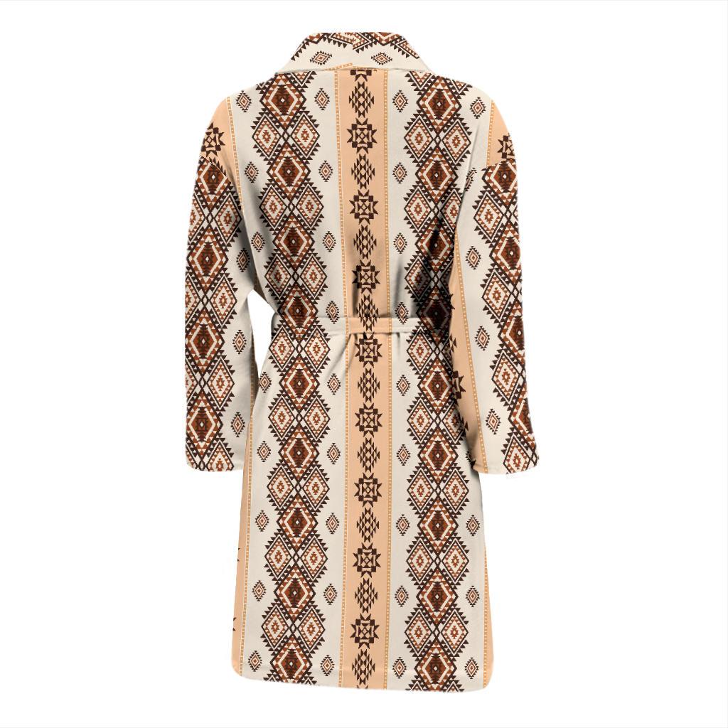Native Classic Pattern Print Men Bath Robe-JTAMIGO.COM