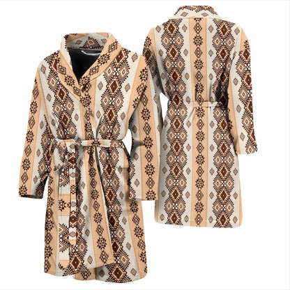 Native Classic Pattern Print Men Bath Robe-JTAMIGO.COM