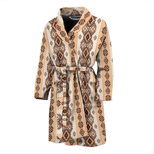 Native Classic Pattern Print Men Bath Robe-JTAMIGO.COM