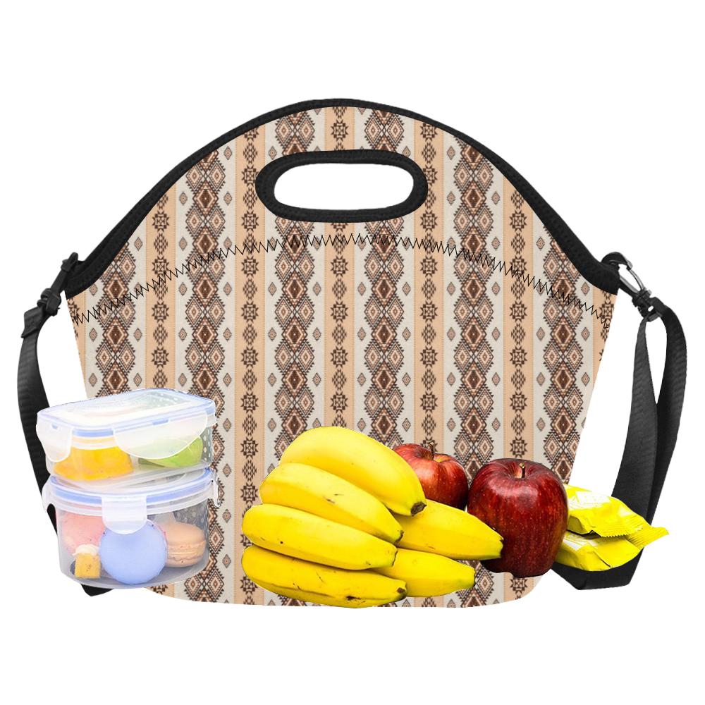 Native Classic Pattern Print Neoprene Lunch Bag (Model 1669)(Large)-JTAMIGO.COM