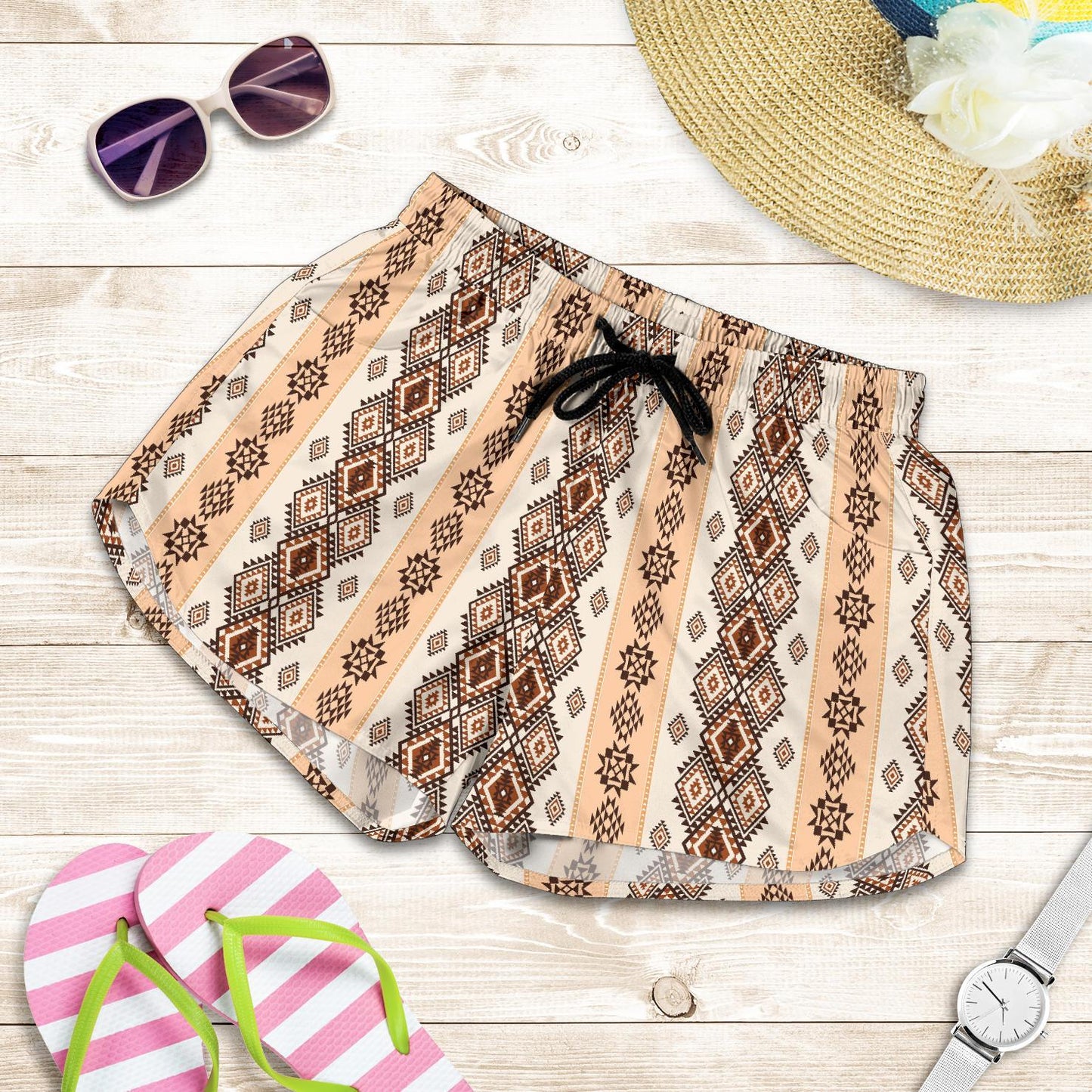 Native Classic Pattern Print Women Shorts-JTAMIGO.COM