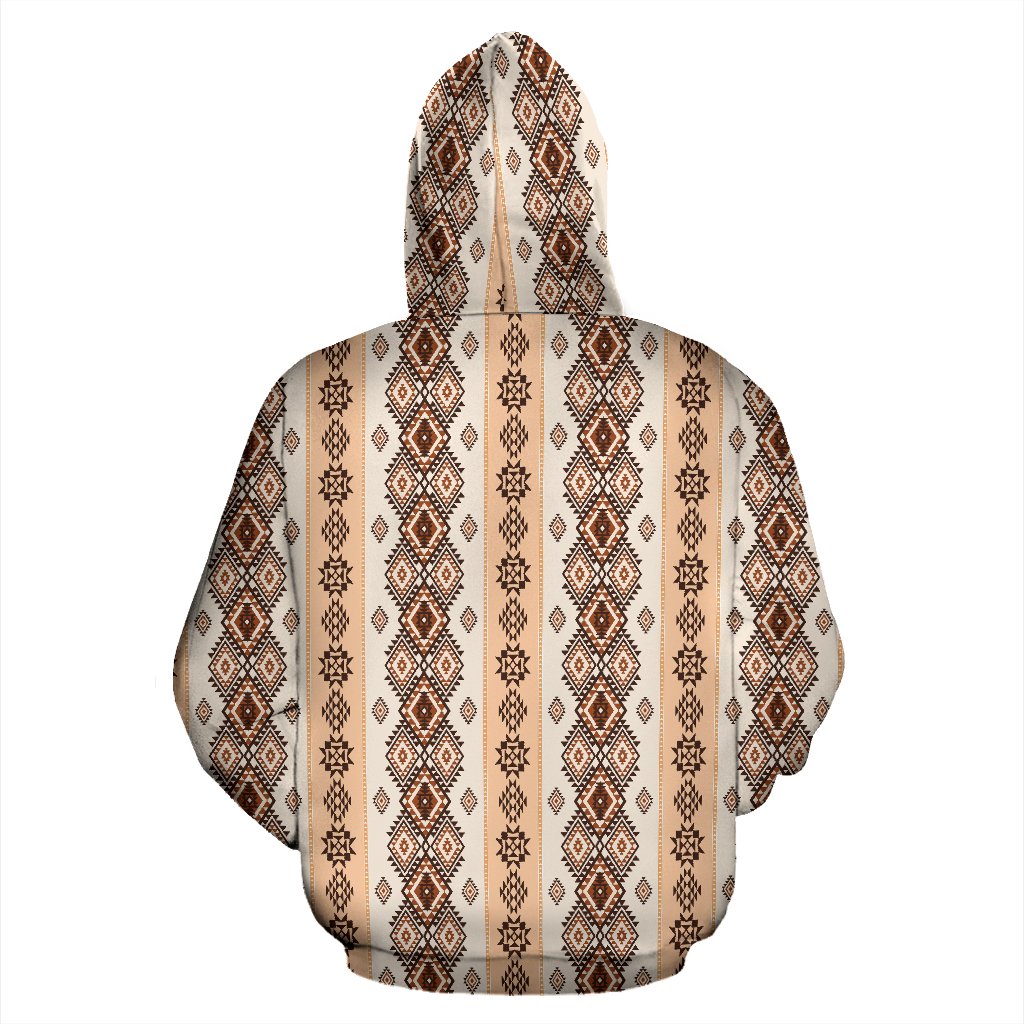 Native Classic Pattern Print Zip Up Hoodie