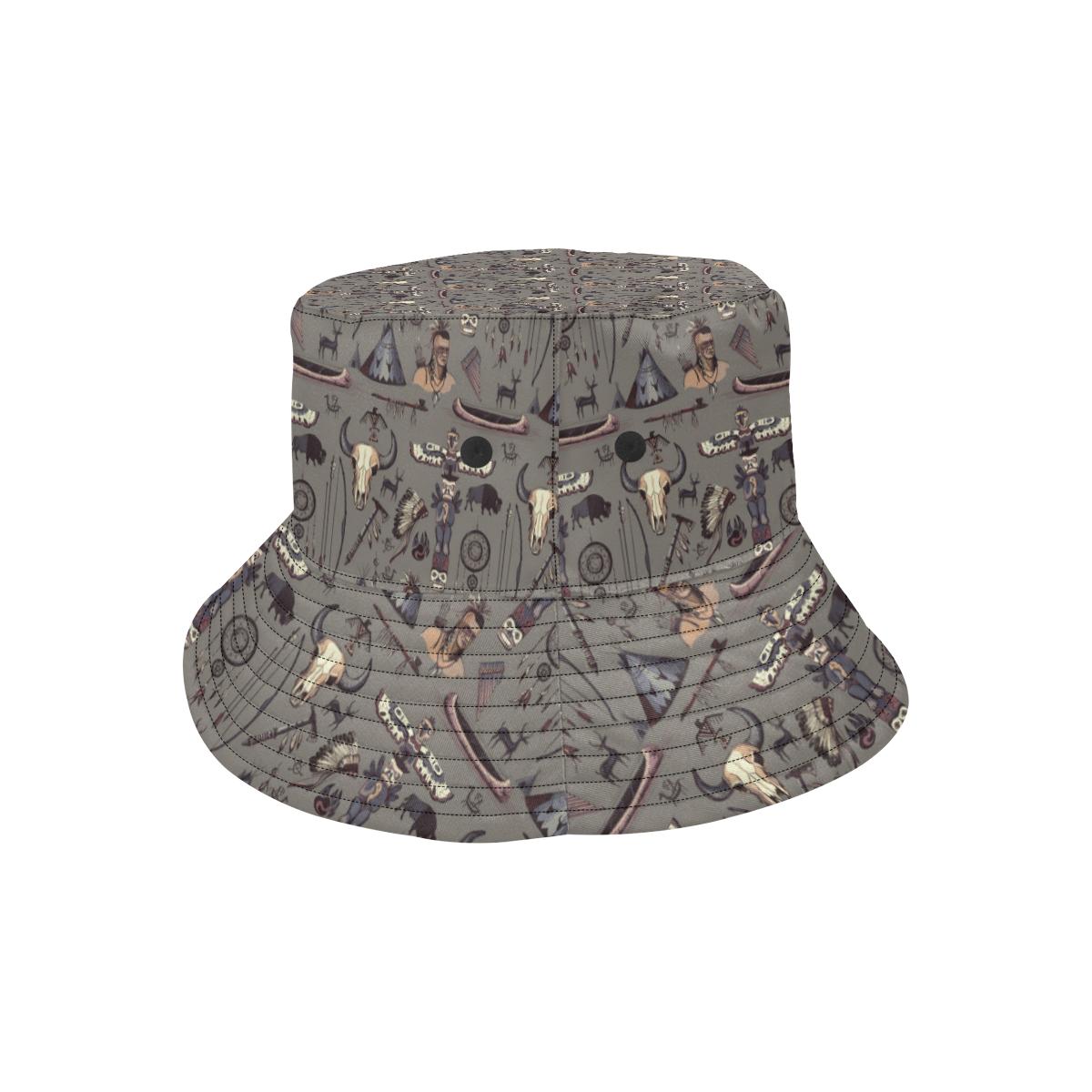 Native Indian life Design Print Unisex Bucket Hat