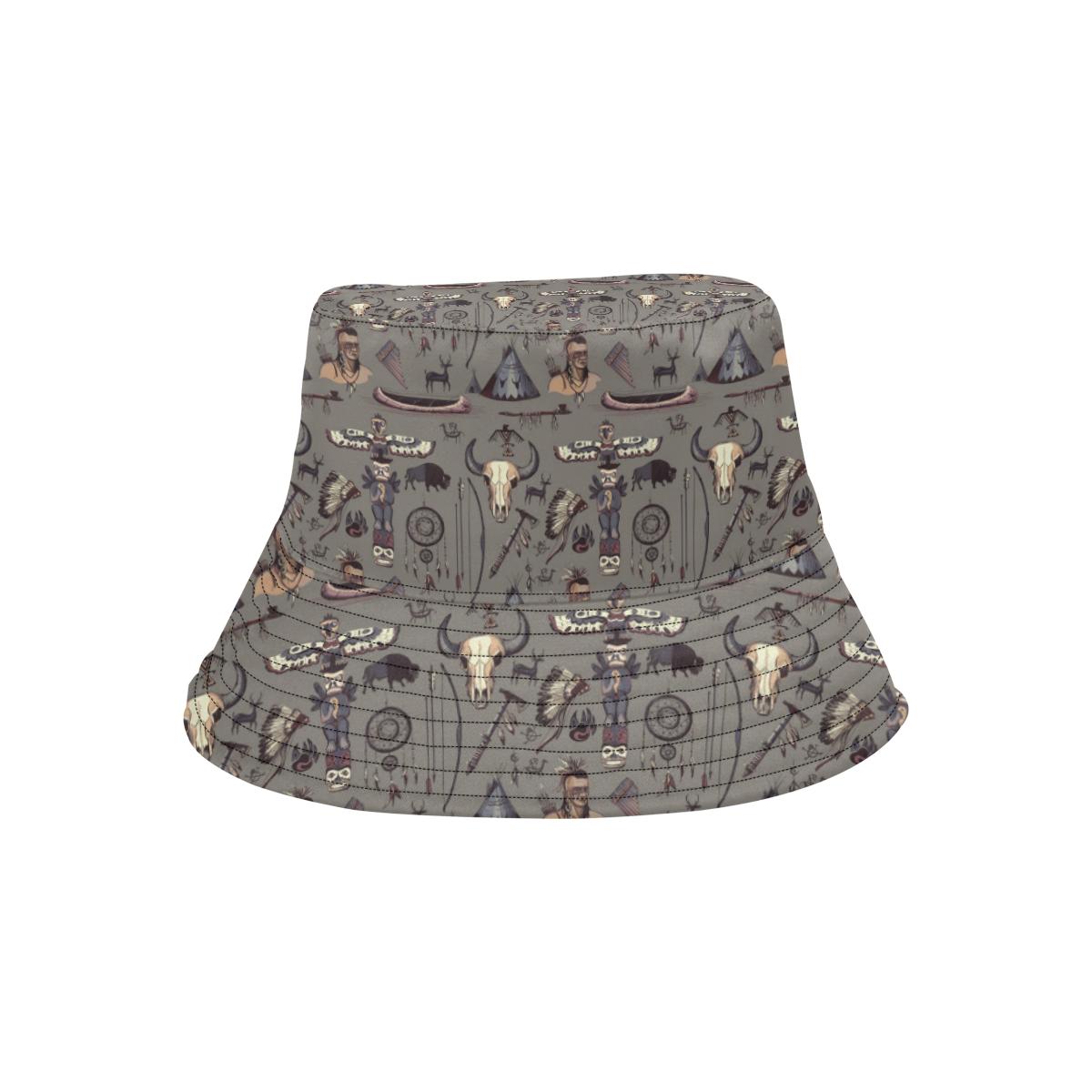 Native Indian life Design Print Unisex Bucket Hat