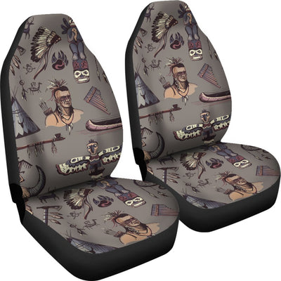 Native Indian life Design Print Universal Fit Car Seat Covers