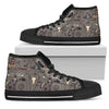 Native Indian Life Design Print Women High Top Shoes