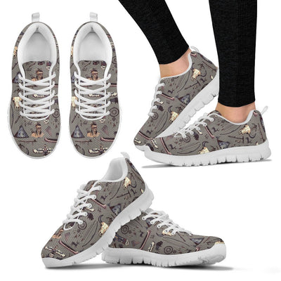Native Indian Life Design Print Women Sneakers Shoes