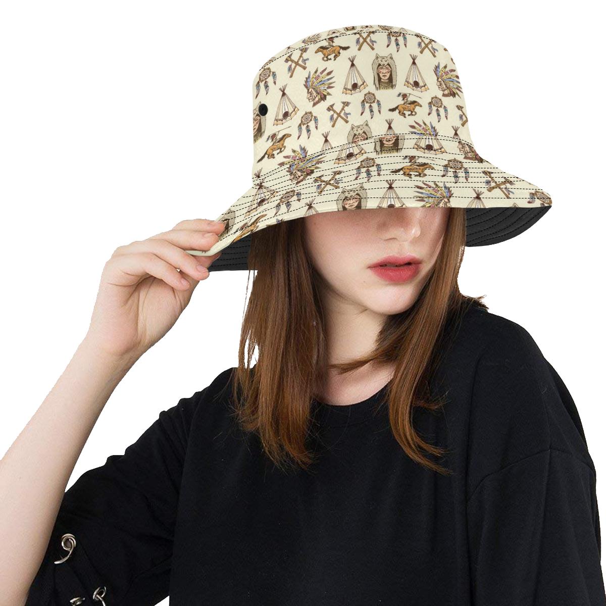 Native Indian Pattern Design Print Unisex Bucket Hat