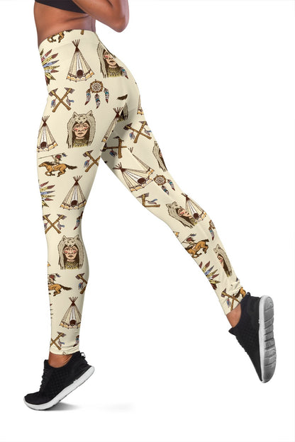 Native Indian Pattern Design Print Women Leggings