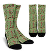 Native Indian Themed Design Print Crew Socks