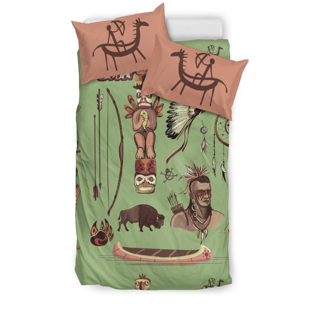 Native Indian Themed Design Print Duvet Cover Bedding Set