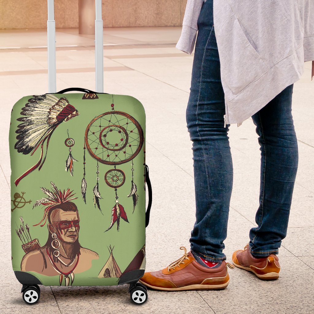Native Indian Themed Design Print Luggage Cover Protector