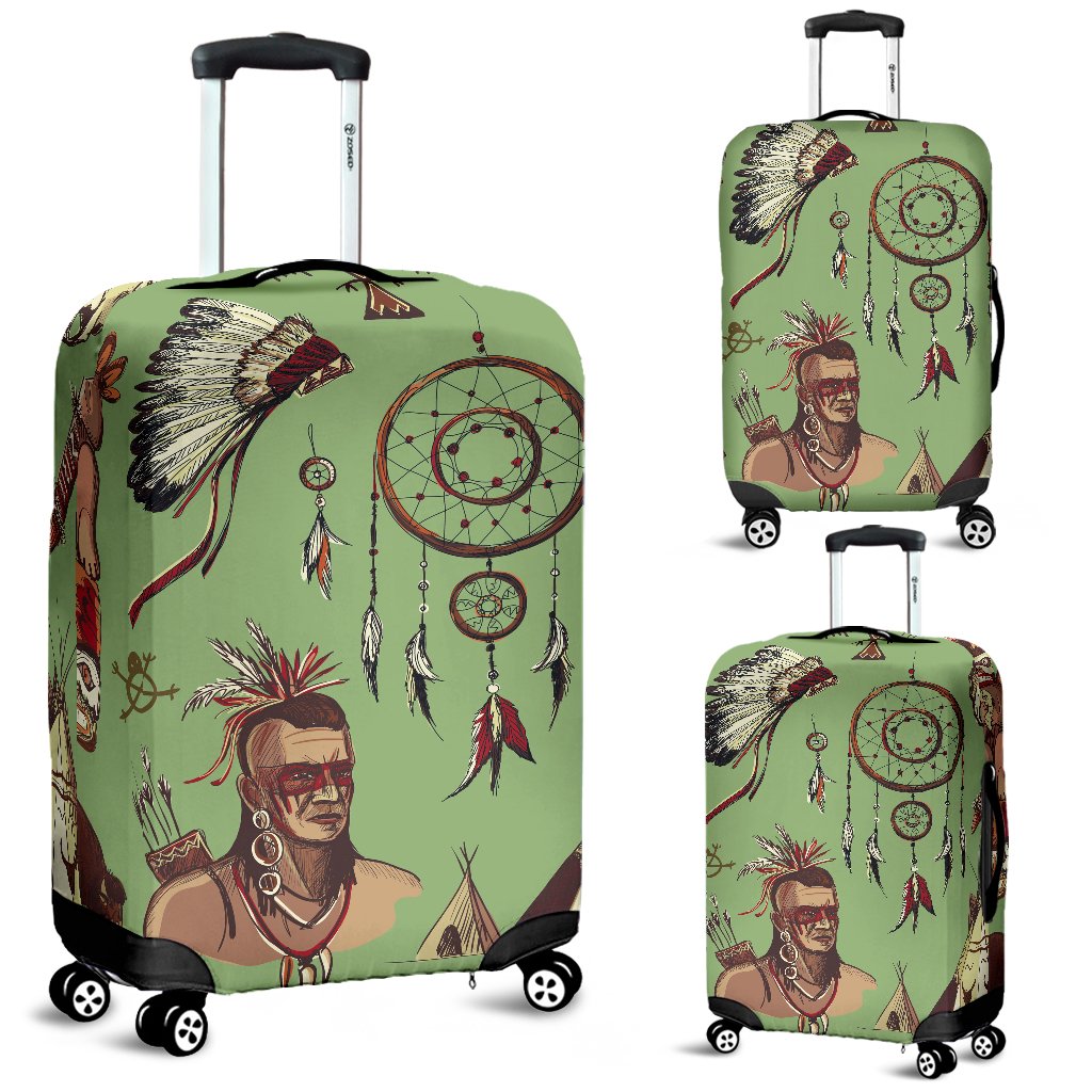 Native Indian Themed Design Print Luggage Cover Protector