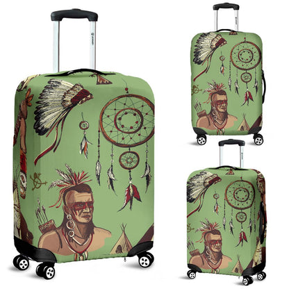Native Indian Themed Design Print Luggage Cover Protector