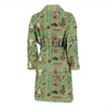 Native Indian Themed Design Print Men Bath Robe-JTAMIGO.COM