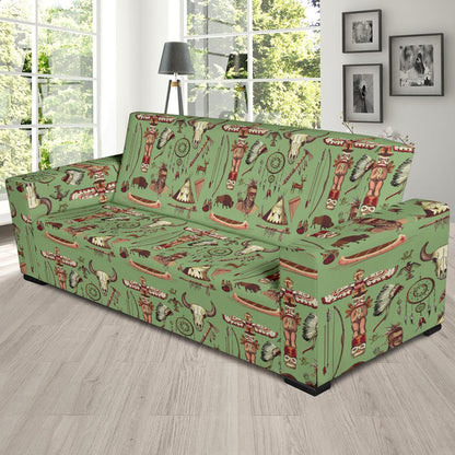 Native Indian Themed Design Print Sofa Slipcover-JTAMIGO.COM