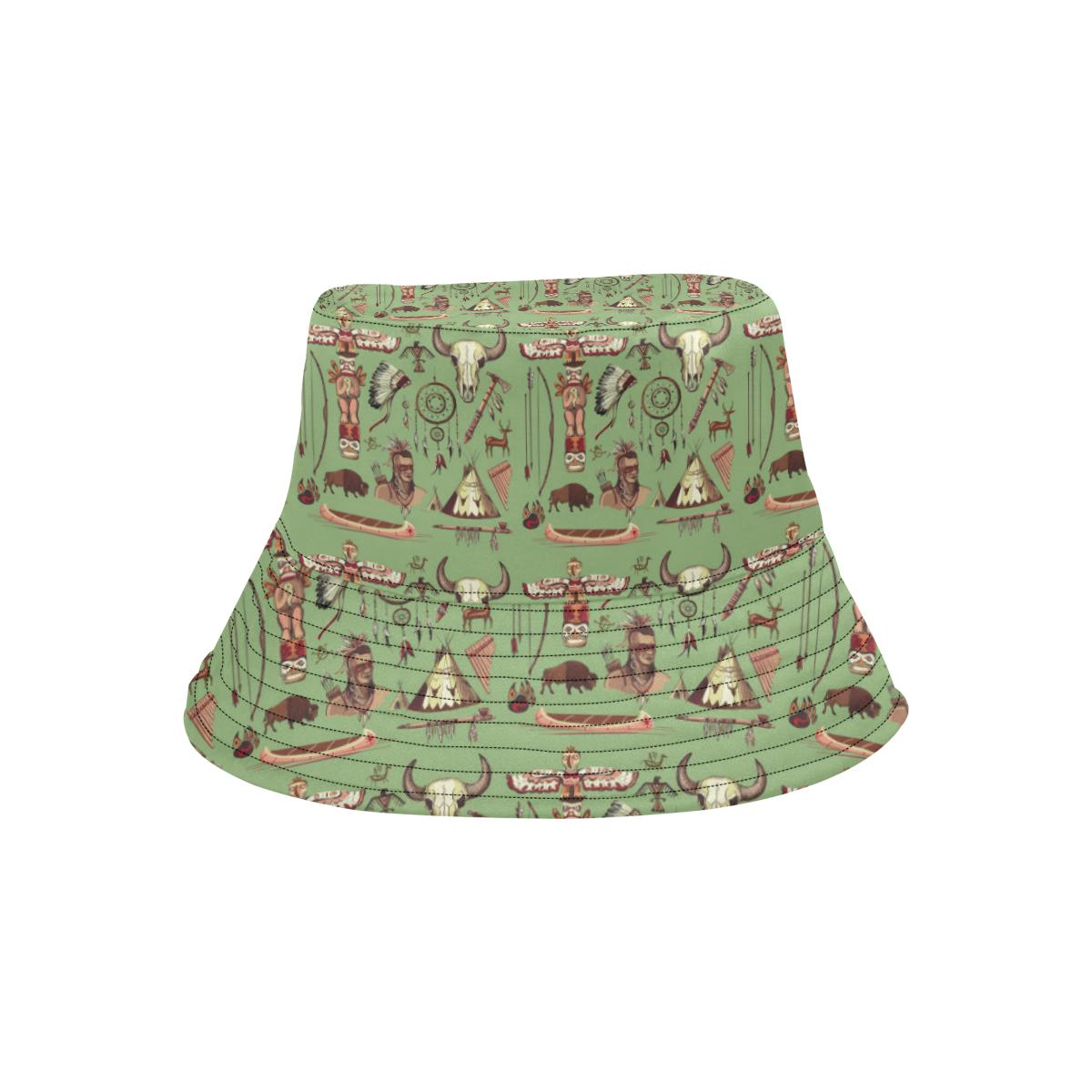 Native Indian Themed Design Print Unisex Bucket Hat