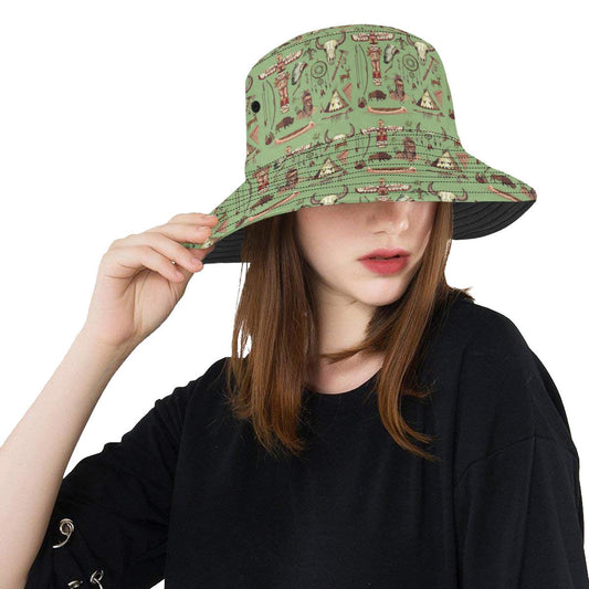 Native Indian Themed Design Print Unisex Bucket Hat