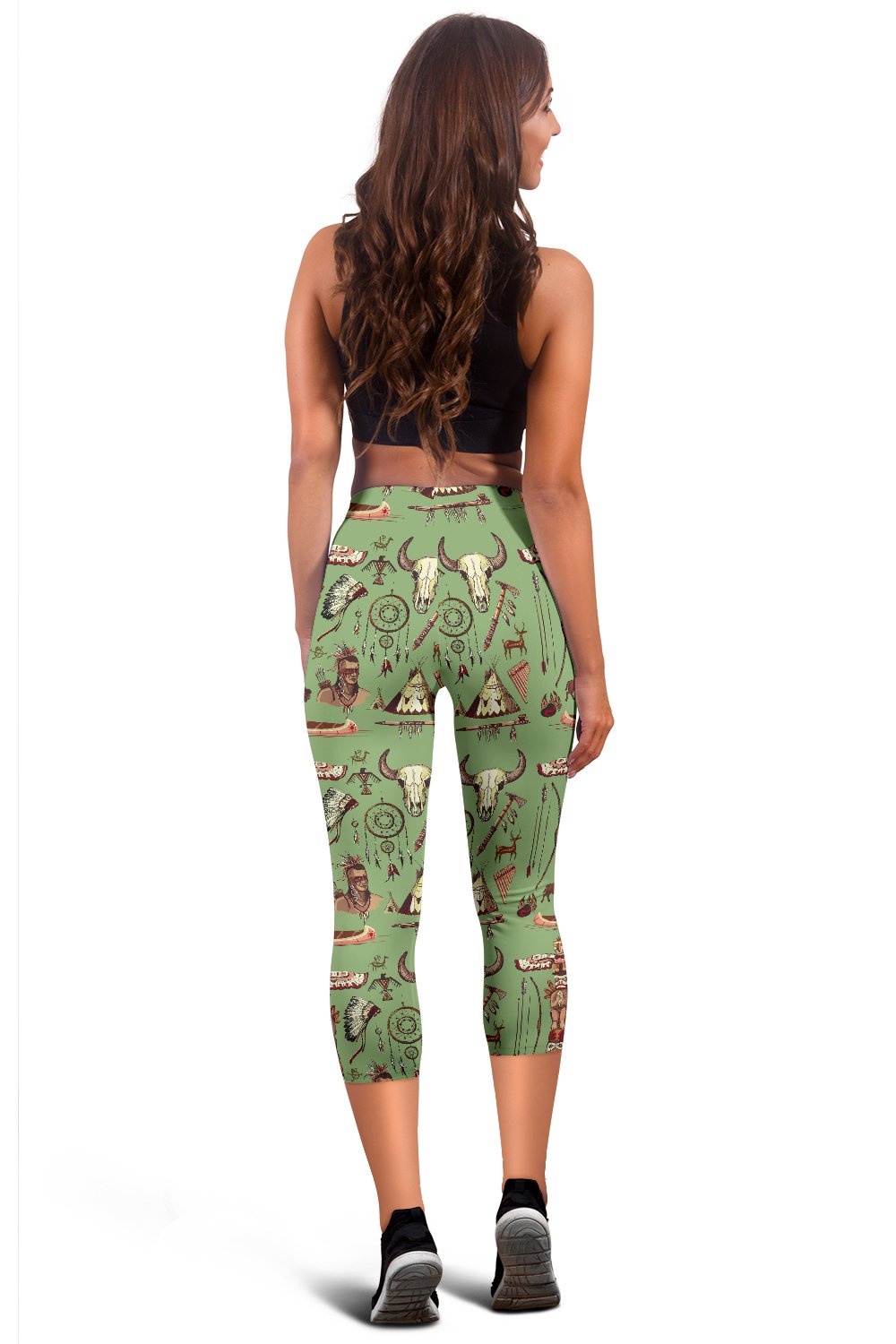 Native Indian Themed Design Print Women Capris