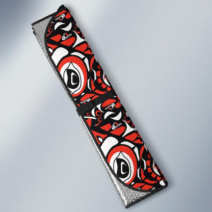 Native North American Themed Print Car Sun Shade For Windshield