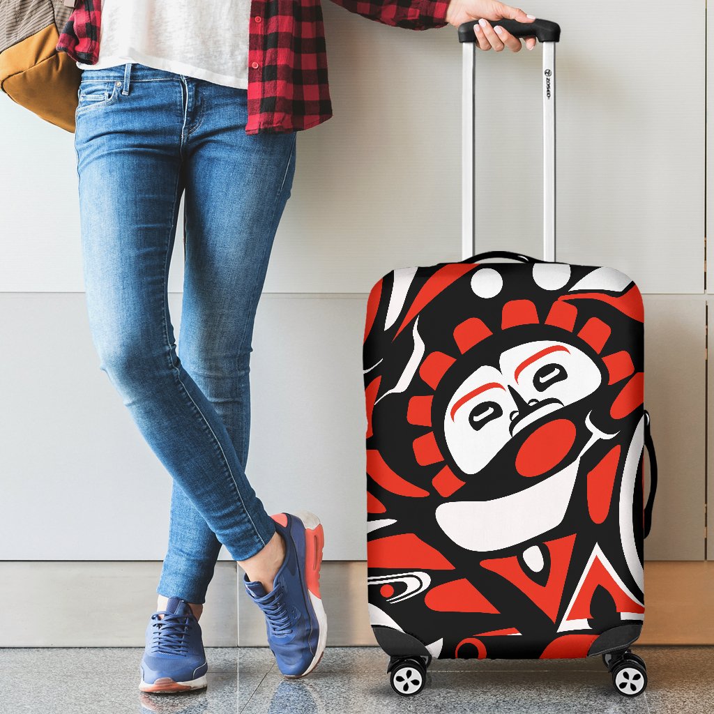 Native North American Themed Print Luggage Cover Protector