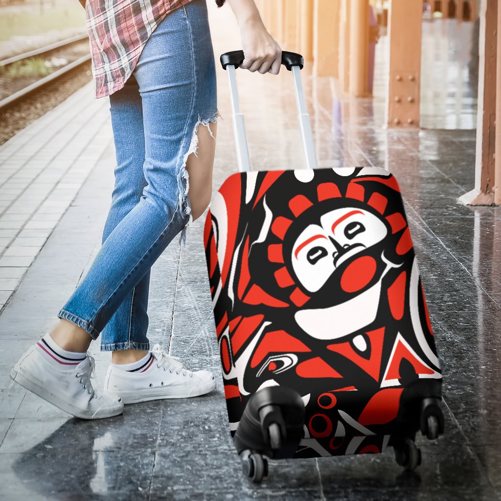 Native North American Themed Print Luggage Cover Protector