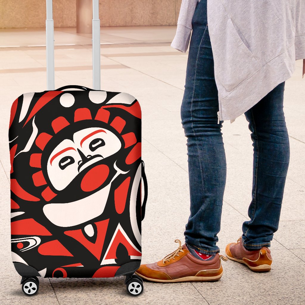 Native North American Themed Print Luggage Cover Protector