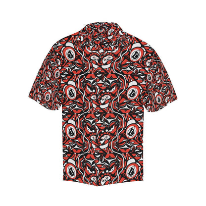 Native North American Themed Print Men Aloha Hawaiian Shirt