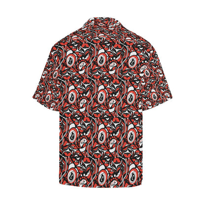 Native North American Themed Print Men Aloha Hawaiian Shirt