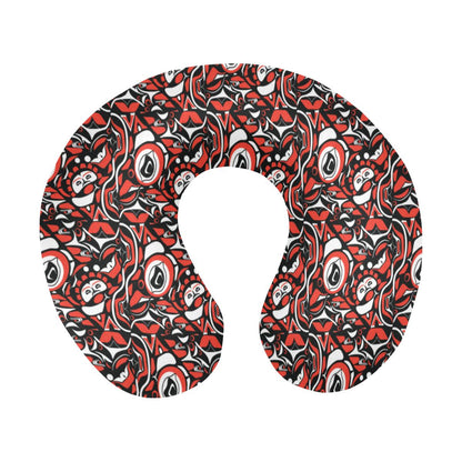 Native North American Themed Print U-Shaped Travel Neck Pillow-JTAMIGO.COM