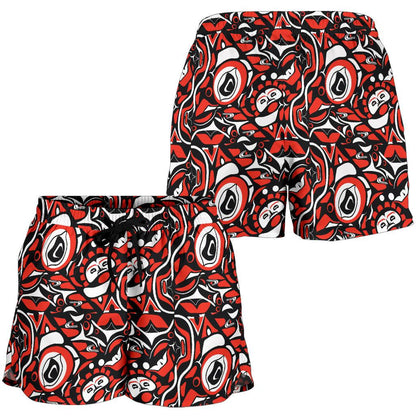Native North American Themed Print Women Shorts-JTAMIGO.COM