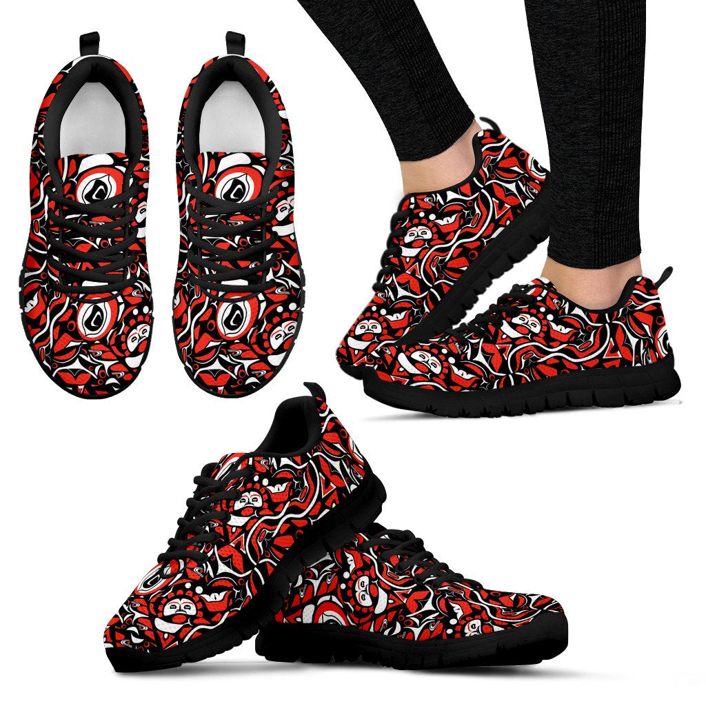 Native North American Themed Print Women Sneakers Shoes