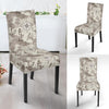 Nautical Map Design Themed Print Dining Chair Slipcover-JTAMIGO.COM