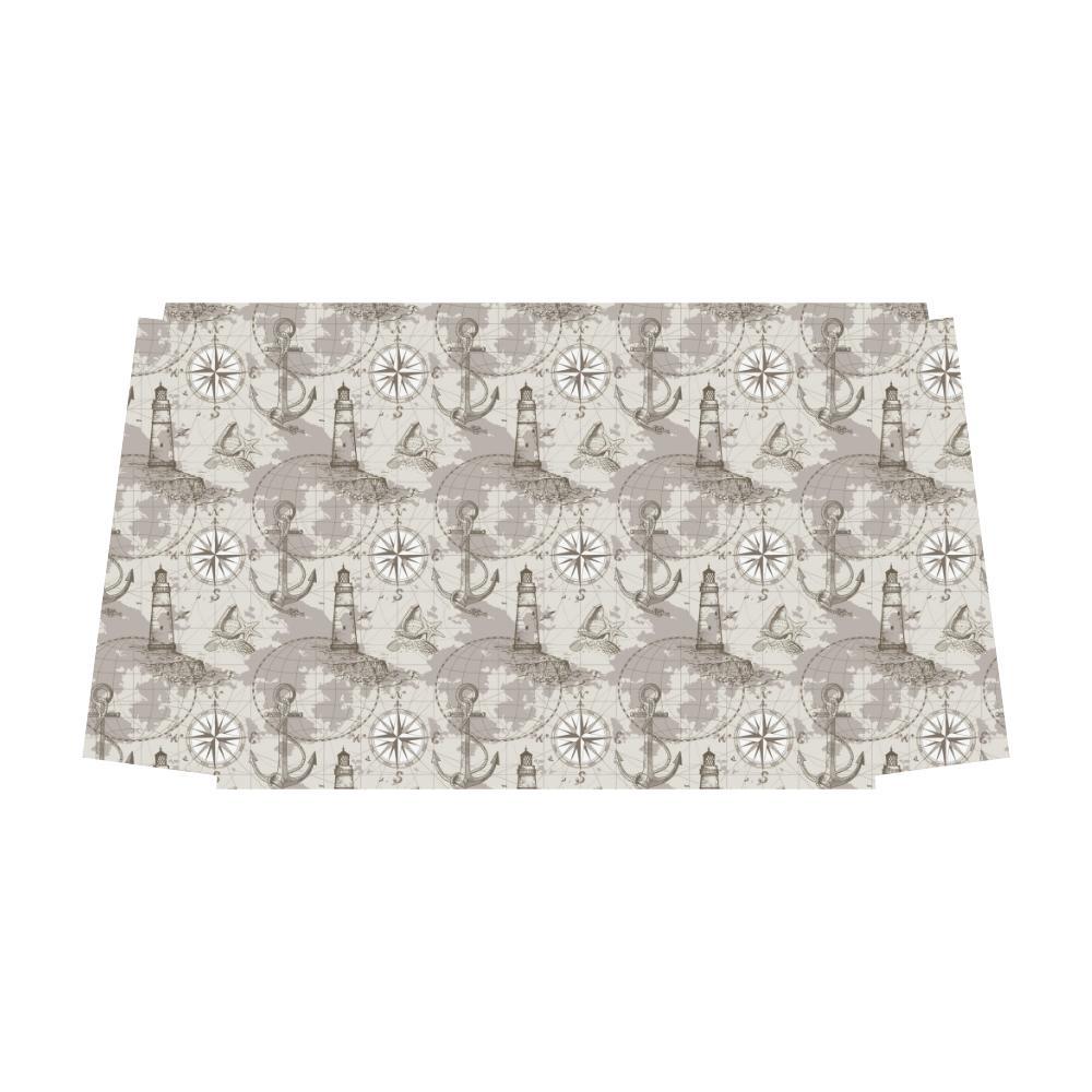 Nautical Map Design Themed Print Travel Bag