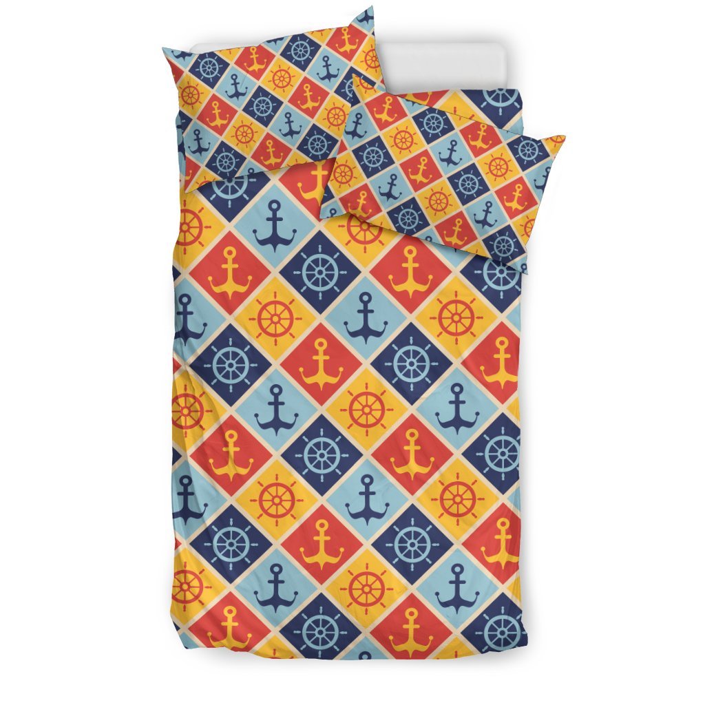 Nautical Pattern Design Themed Print Duvet Cover Bedding Set