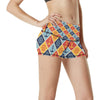 Nautical Pattern Design Themed Print High Waisted Spandex Shorts-JTAMIGO.COM