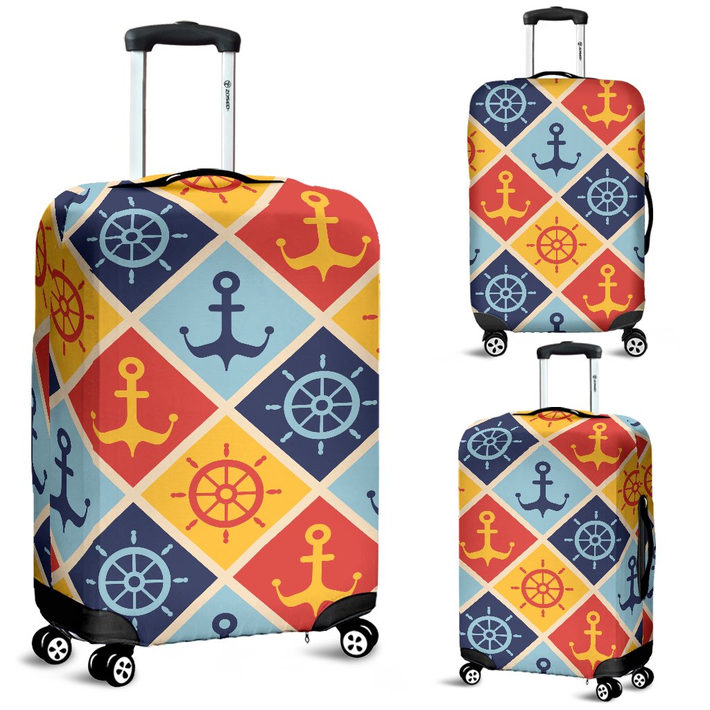 Nautical Pattern Design Themed Print Luggage Cover Protector