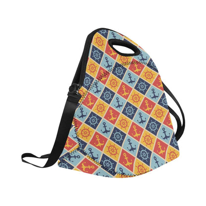 Nautical Pattern Design Themed Print Neoprene Lunch Bag (Model 1669)(Large)-JTAMIGO.COM