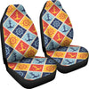 Nautical Pattern Design Themed Print Universal Fit Car Seat Covers