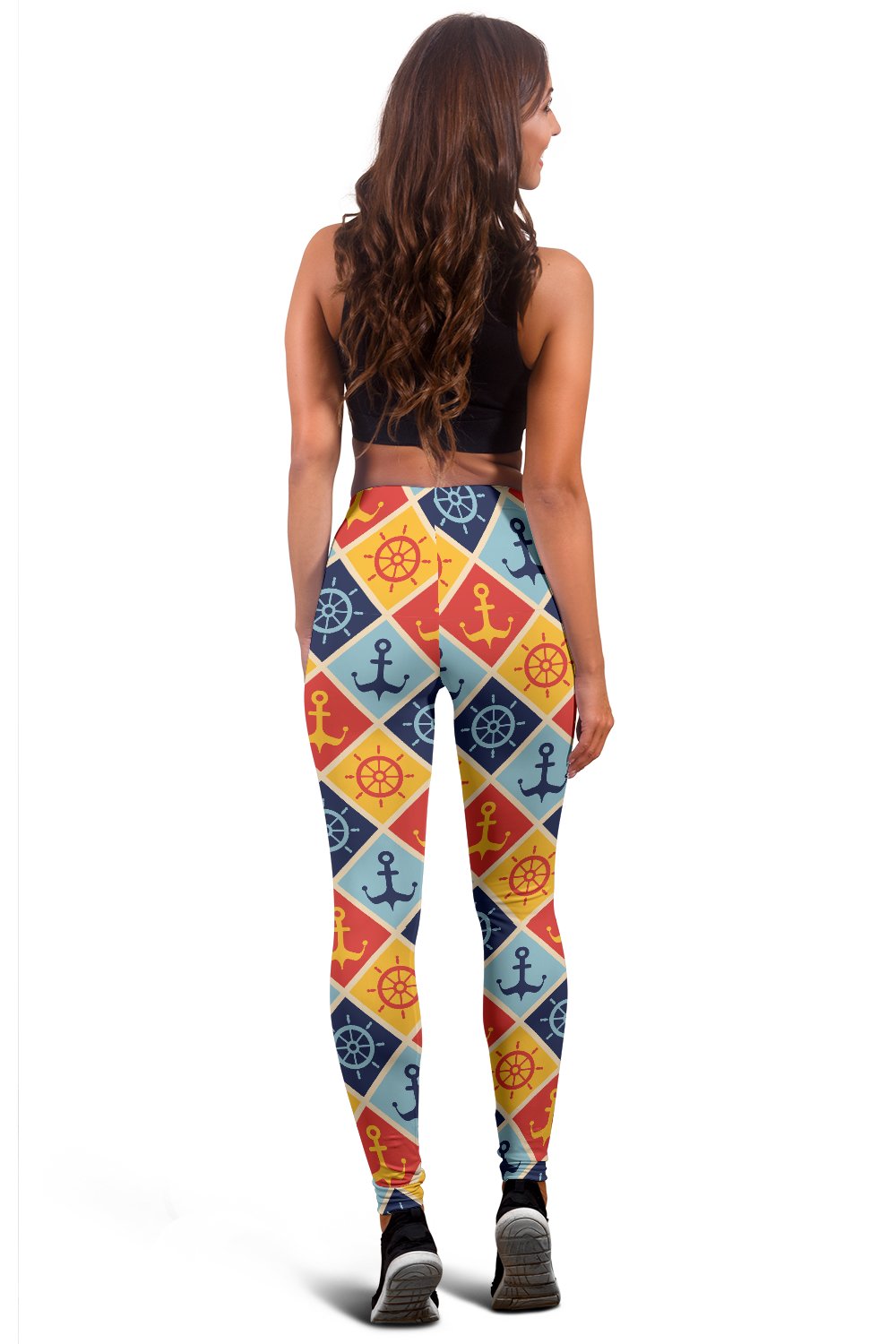 Nautical Pattern Design Themed Print Women Leggings