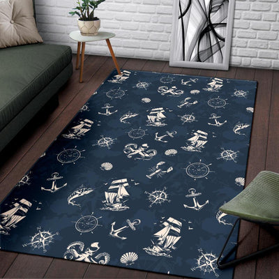 Nautical Sea Themed Print Area Rugs-JTAMIGO.COM