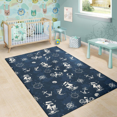 Nautical Sea Themed Print Area Rugs-JTAMIGO.COM