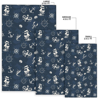 Nautical Sea Themed Print Area Rugs-JTAMIGO.COM