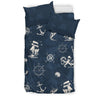 Nautical Sea Themed Print Duvet Cover Bedding Set
