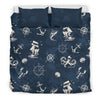 Nautical Sea Themed Print Duvet Cover Bedding Set