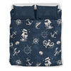 Nautical Sea Themed Print Duvet Cover Bedding Set