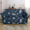 Nautical Sea Themed Print Loveseat Slipcover-JTAMIGO.COM