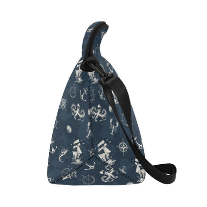 Nautical Sea Themed Print Neoprene Lunch Bag (Model 1669)(Large)-JTAMIGO.COM