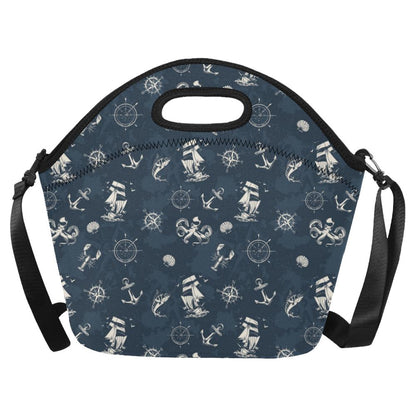 Nautical Sea Themed Print Neoprene Lunch Bag (Model 1669)(Large)-JTAMIGO.COM