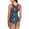 Nautical Sea Themed Print One Piece Swimsuit-JTAMIGO.COM